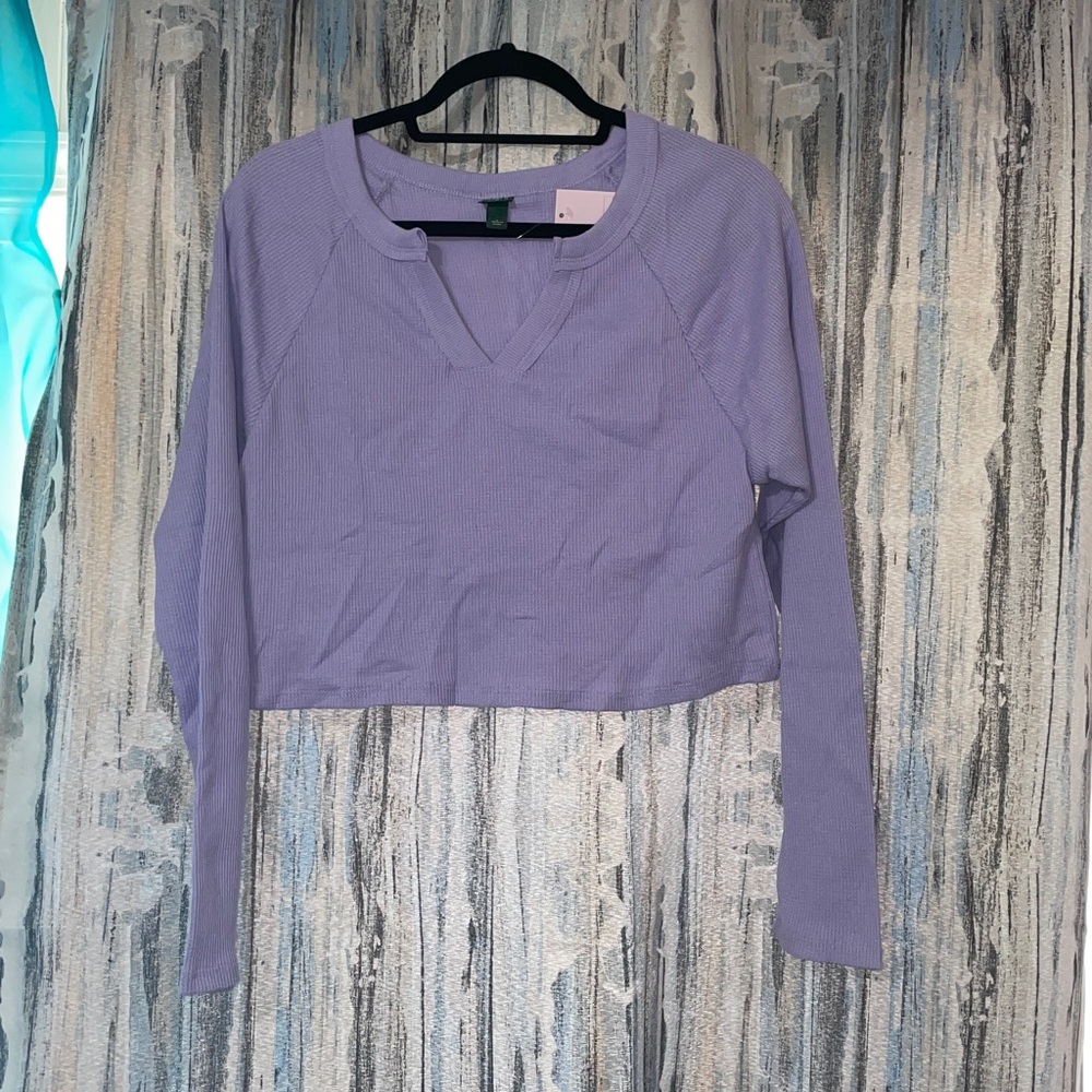 Wild Fable lavender cropped waffle knit long sleeve, NWT
multiple sizes
